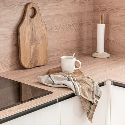 Zoco Home Decor/Kitchen Teak Cutting Board - Abstract  | 40cm