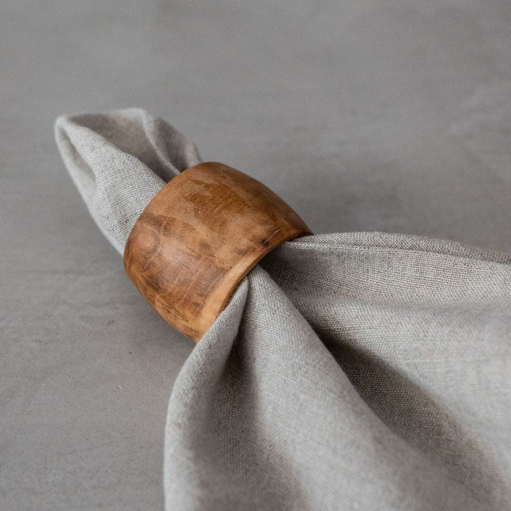 Zoco Home Tableware Teak Napkin Ring | Natural