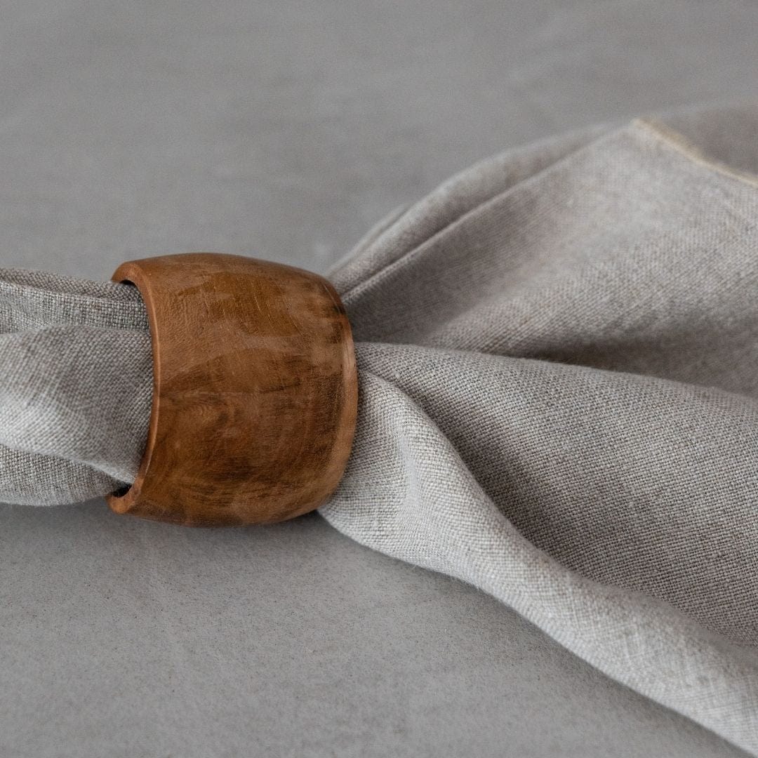 Zoco Home Tableware Teak Napkin Ring | Natural