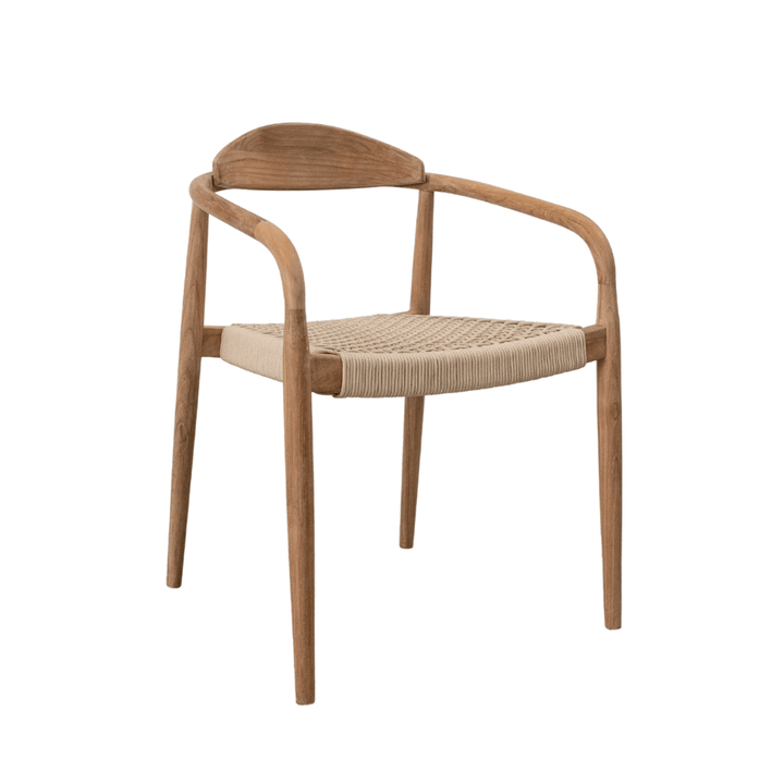 Zoco Home Teak Outdoor Dining Chair | Sand 57x52x75cm