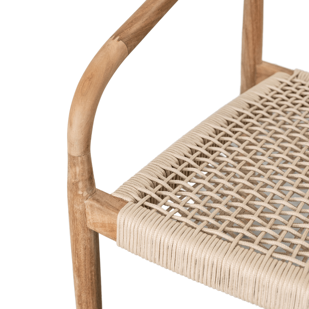 Zoco Home Teak Outdoor Dining Chair | Sand 57x52x75cm