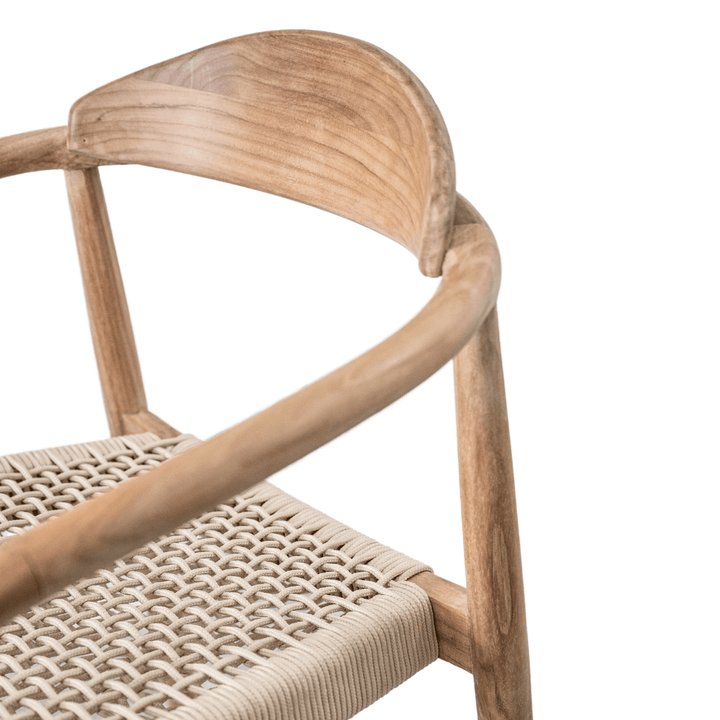 Zoco Home Teak Outdoor Dining Chair | Sand 57x52x75cm