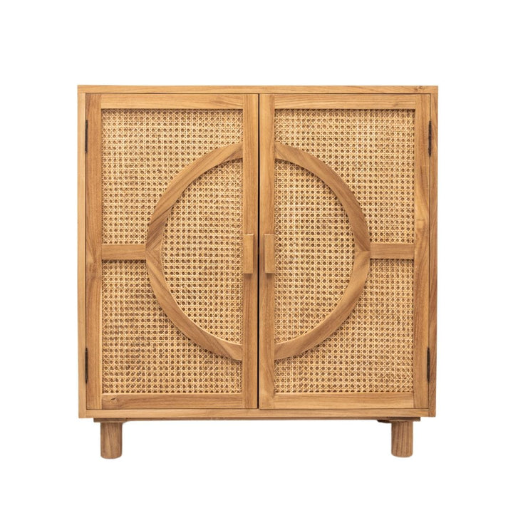 Zoco Home Furniture Teak & Rattan Cabinet