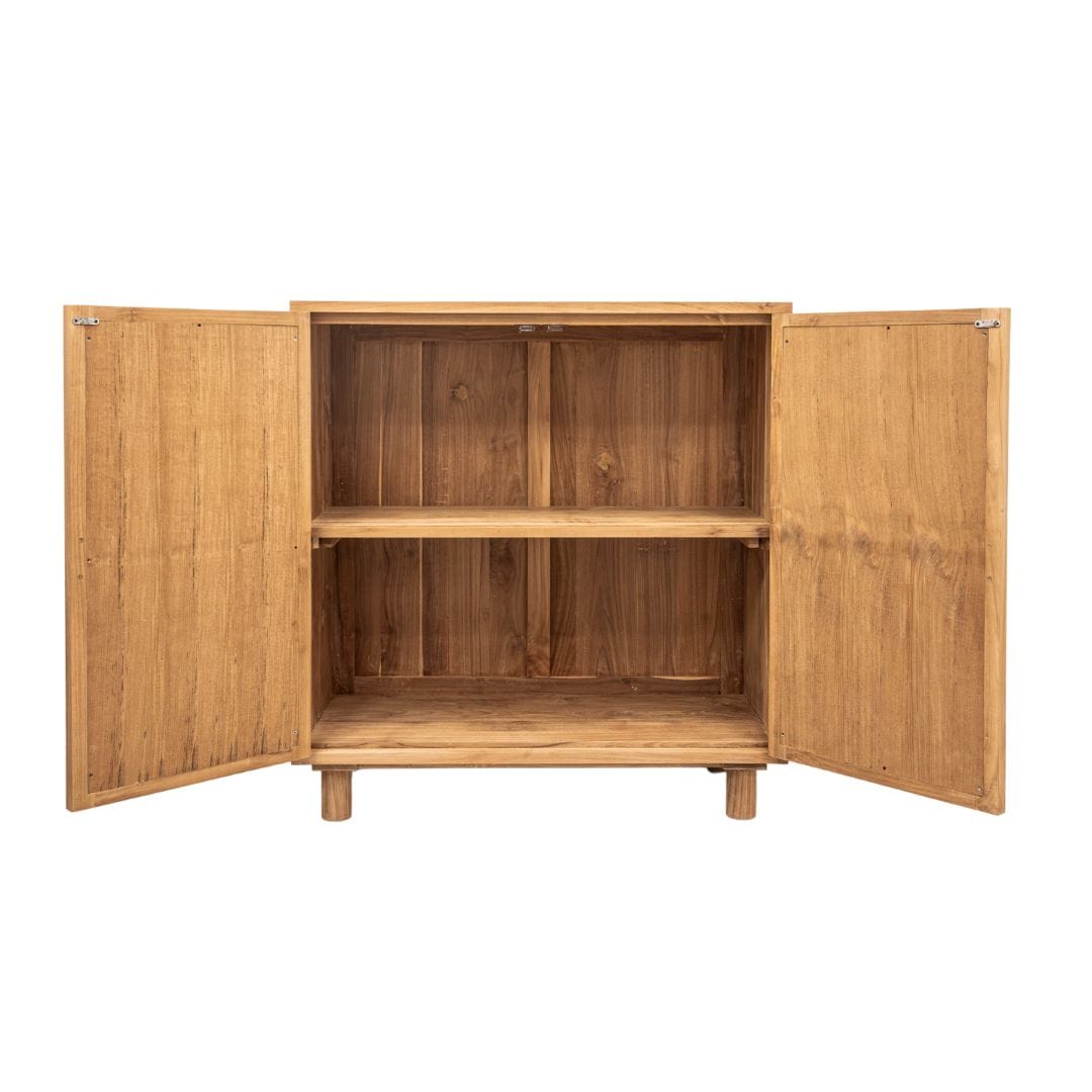 Zoco Home Furniture Teak & Rattan Cabinet