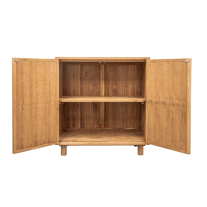 Zoco Home Furniture Teak & Rattan Cabinet