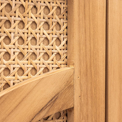 Zoco Home Furniture/Storage Teak & Rattan Cabinet