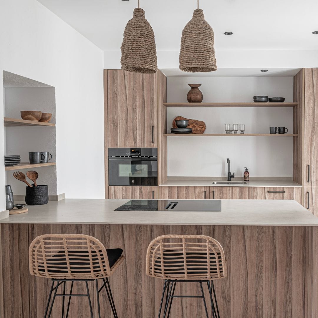 Zoco Home Decor/Kitchen Teak Salad Serving Set of 2 | 35cm