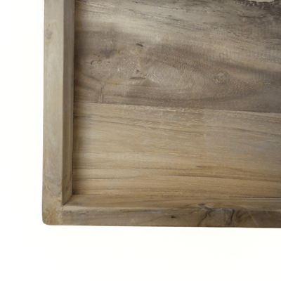 Zoco Home Plateau carré en teck | 30 x 30 x 8 cm
