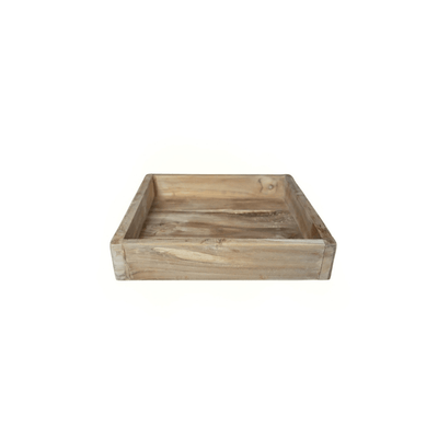 Zoco Home Plateau carré en teck | 30 x 30 x 8 cm