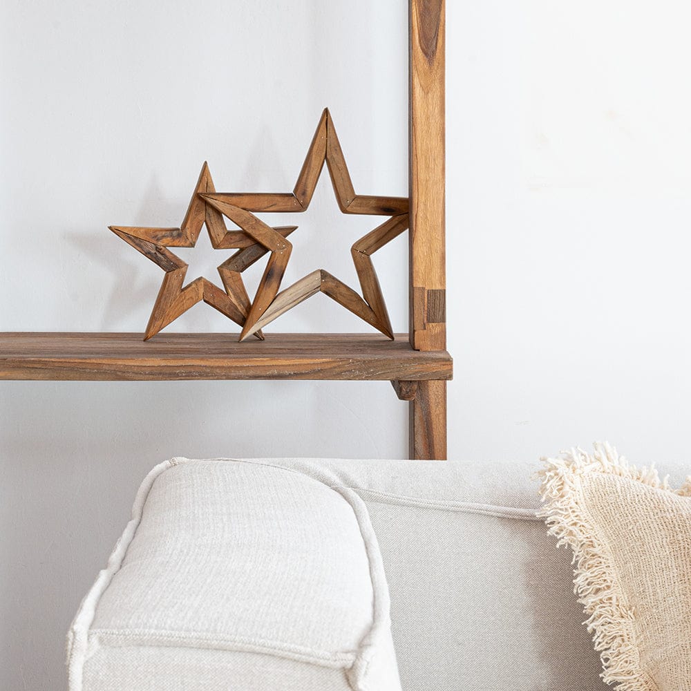 Zoco Home Teak Star Ornament