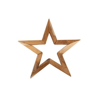Zoco Home Teak Star Ornament