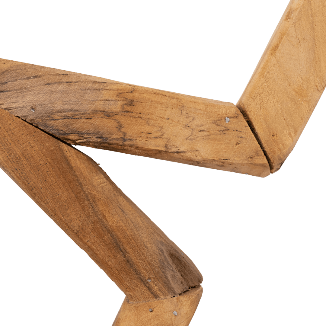 Zoco Home Teak Star Ornament