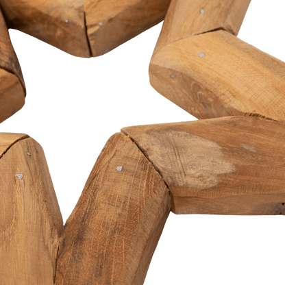 Zoco Home Teak Star Ornament
