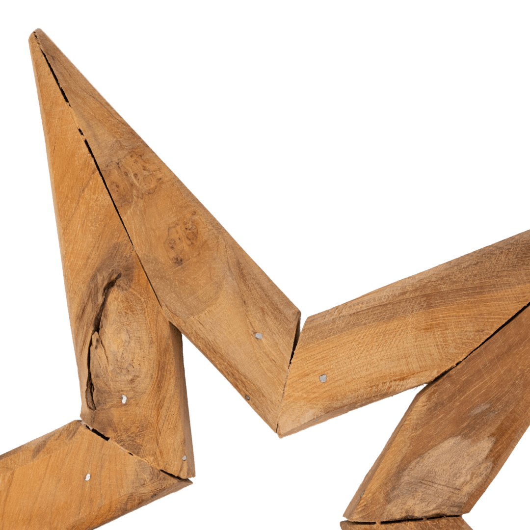 Zoco Home Teak Star Ornament