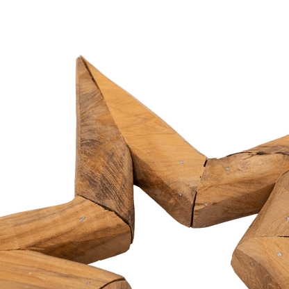 Zoco Home Teak Star Ornament