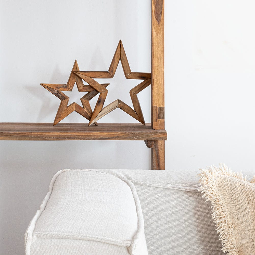 Zoco Home Decor/Christmas Teak Star Ornament