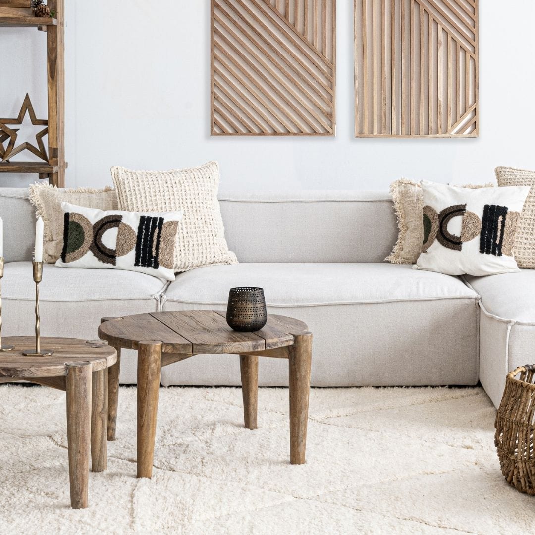 Zoco Home Home decor Terra Cotton Cushion Cover | Multi Stitch 30x50cm