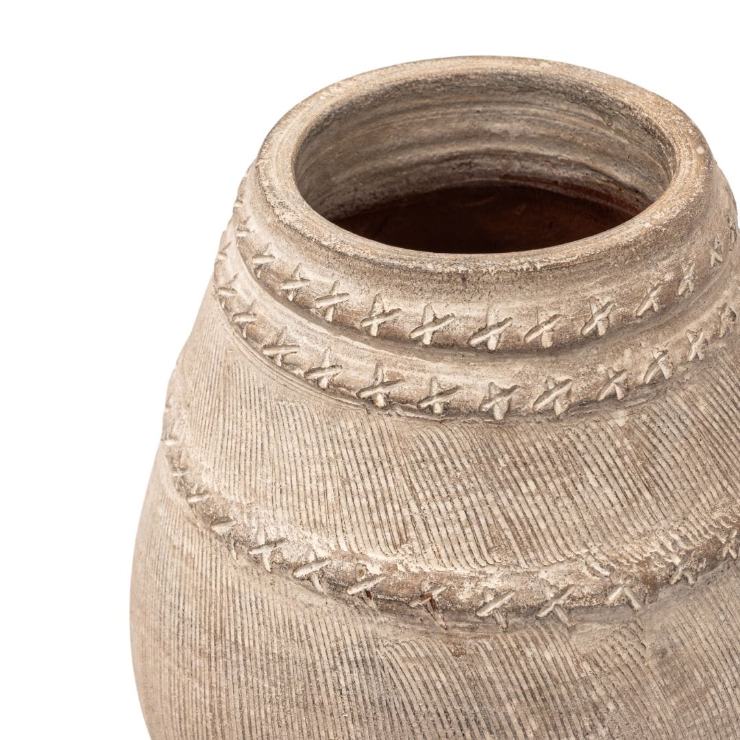 Zoco Home Vases Terracotta Pot | Sand | 19x25cm