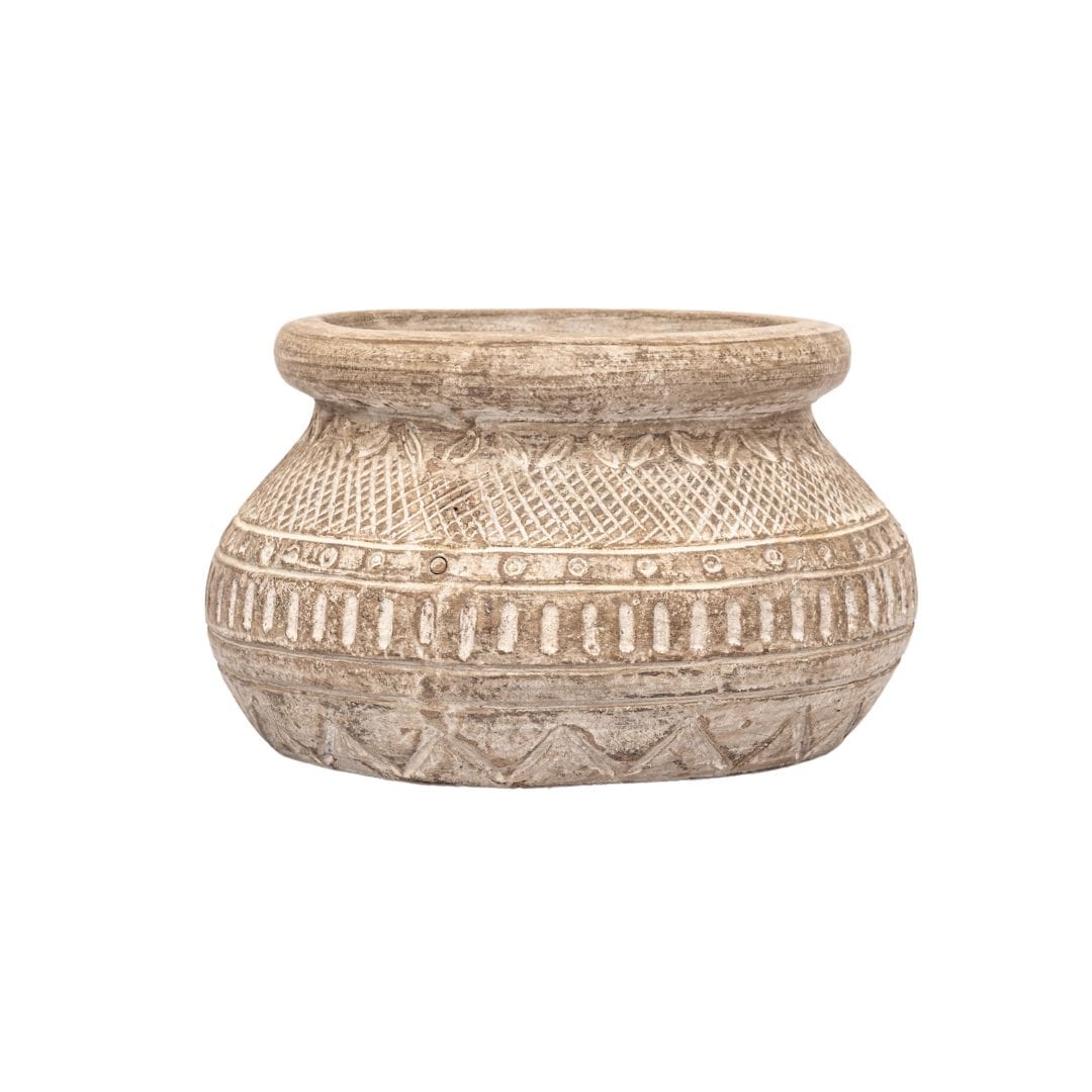 Zoco Home Vases Terracotta Pot | Sand | 26x15cm