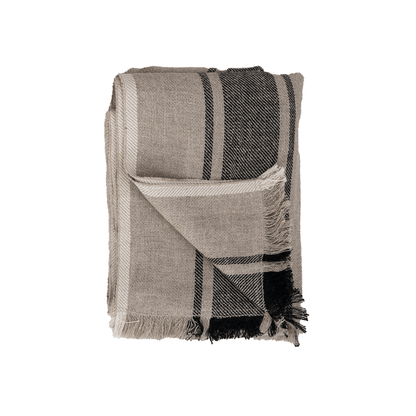 Zoco Home Decor/Textile Tizza Linen Bedspread | Black 135x190cm