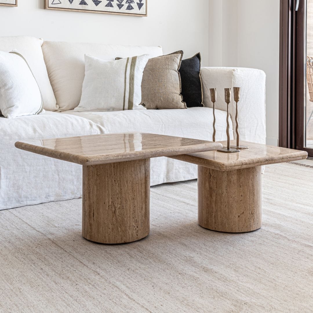 Zoco Home Travertine Coffee table | 60x60x30cm