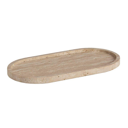 Zoco Home Decor/Accessories Travertine Oval Tray | 30x15x1.5cm