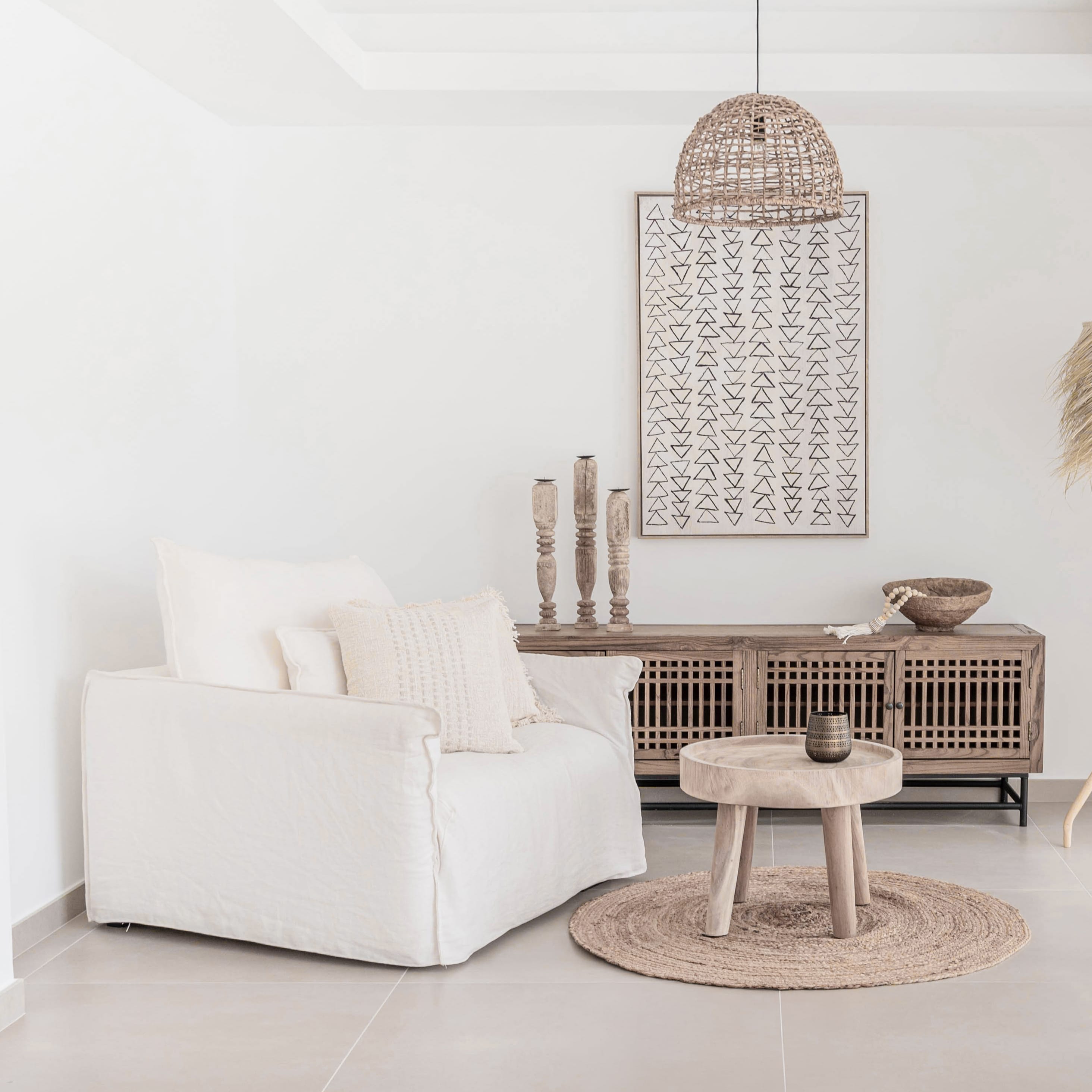 Zoco Home Furniture/Sofa Tulum Linen Single Sofa