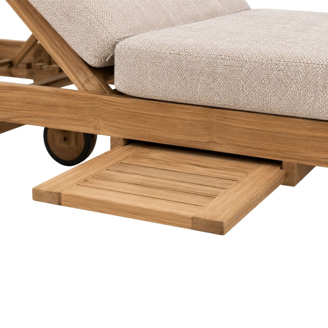 Zoco Home Tulum Teak Sunbed | Oat