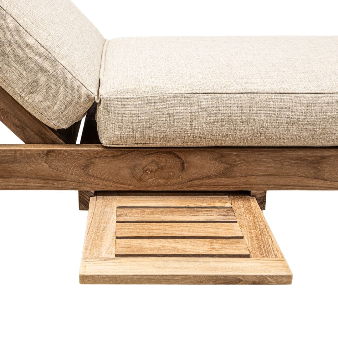 Zoco Home Outdoor/Sunbed Tulum Teak Sunbed | Sand
