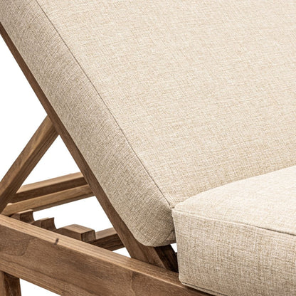 Zoco Home Outdoor/Sunbed Tulum Teak Sunbed | Sand