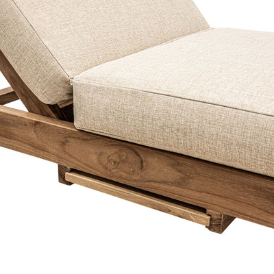 Zoco Home Tulum Sonnenliege aus Teakholz | Sand