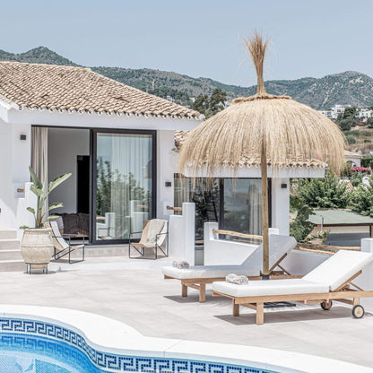 Zoco Home Outdoor/Sunbed Tulum Teak Sunbed | White