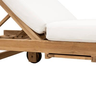 Zoco Home Tulum Sonnenliege aus Teakholz | Weiß