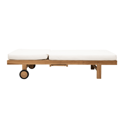 Zoco Home Tulum Sonnenliege aus Teakholz | Weiß