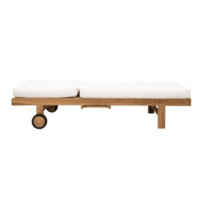 Zoco Home Outdoor/Sunbed Tulum Teak Sunbed | White