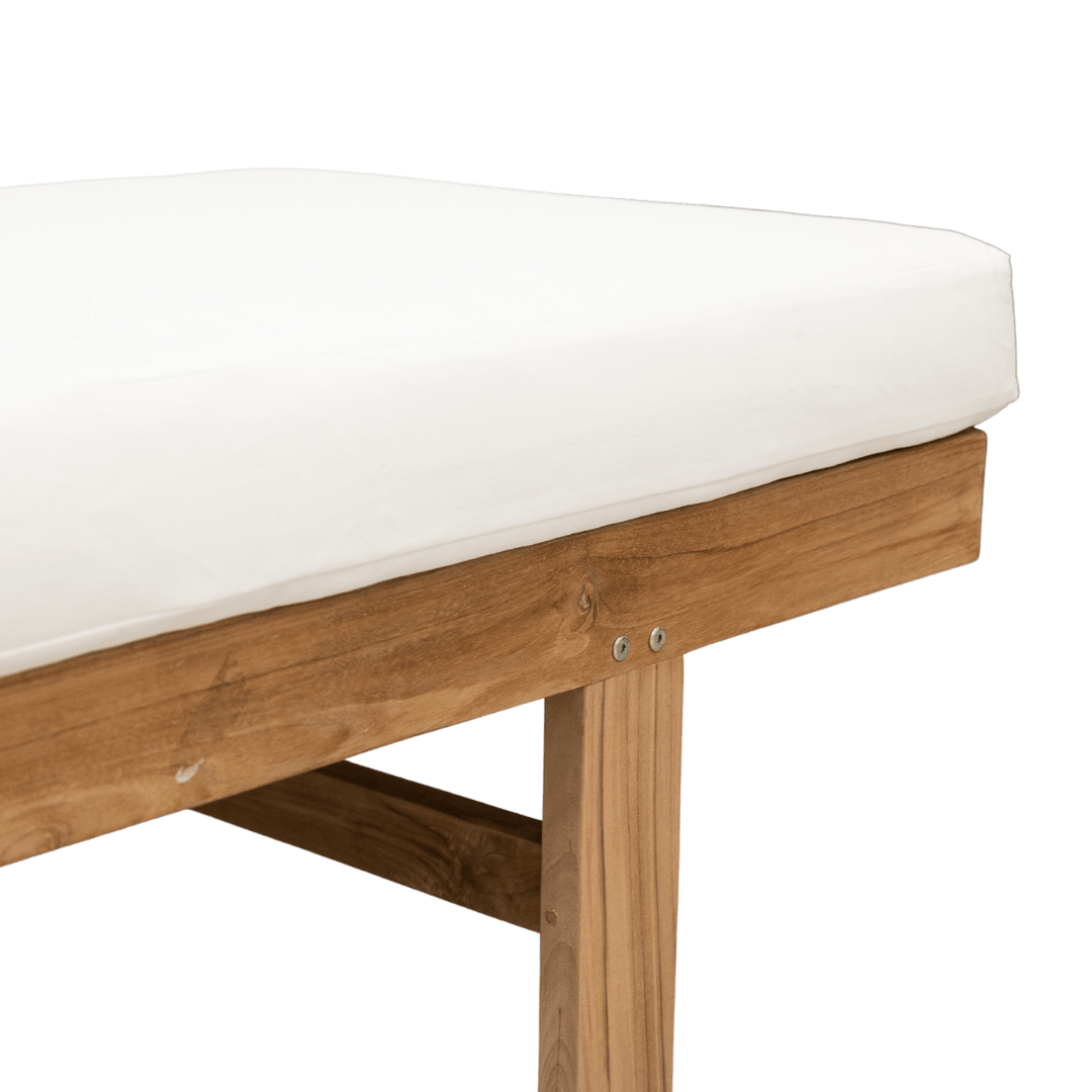 Zoco Home Outdoor/Sunbed Tulum Teak Sunbed | White