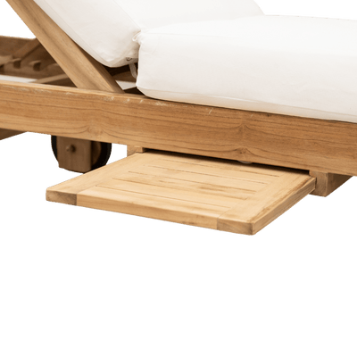 Zoco Home Tulum Sonnenliege aus Teakholz | Weiß