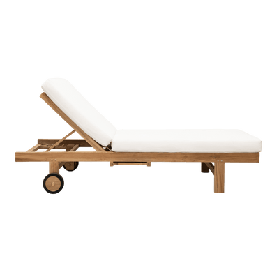 Zoco Home Tulum Sonnenliege aus Teakholz | Weiß