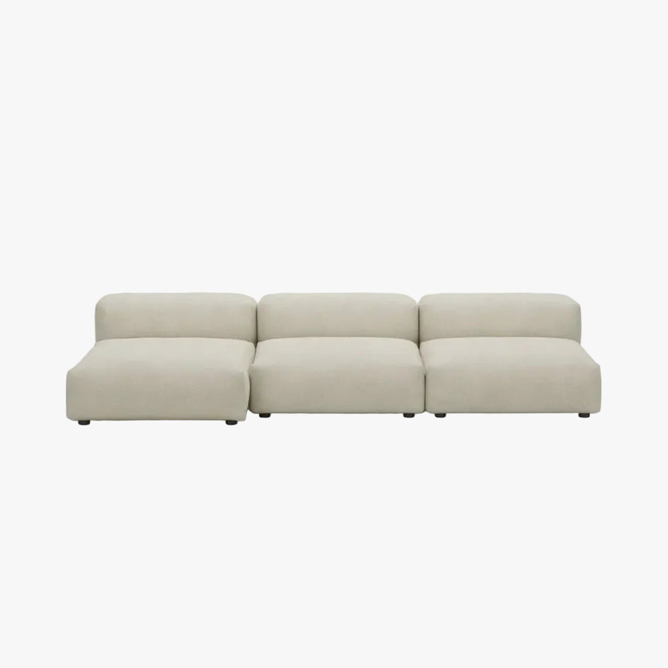 Zoco Home Vetsak Sofá de exterior de três lugares L | 315 x 136,5 / 115 x 60 cm