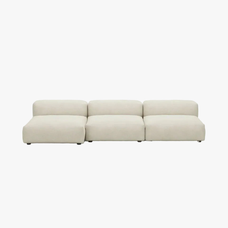Zoco Home Vetsak Sofá de exterior de três lugares L | 315 x 136,5 / 115 x 60 cm