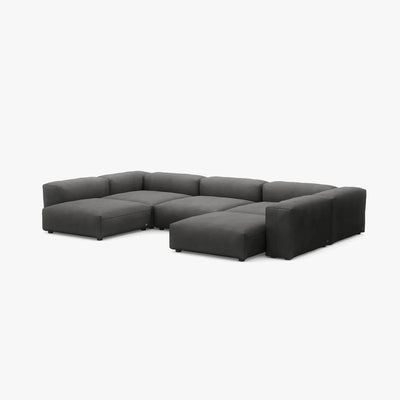 Zoco Home Vetsak Outdoor-Sofa in U-Form L | 378 x 241,5 x 60 cm