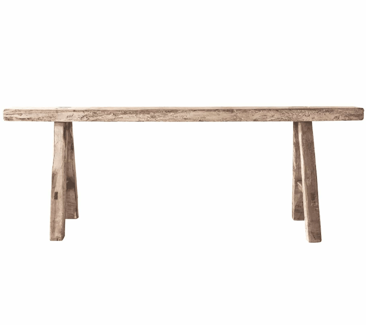 Zoco Home Vintage Elm Wood Bench