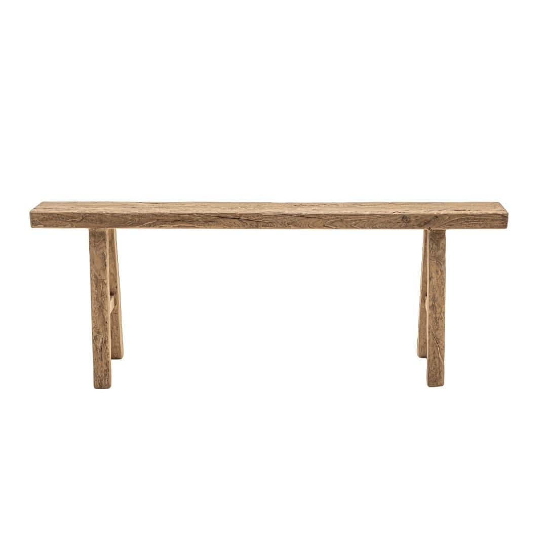 Zoco Home Furniture/Chair/Bench Vintage Elm Wood Bench