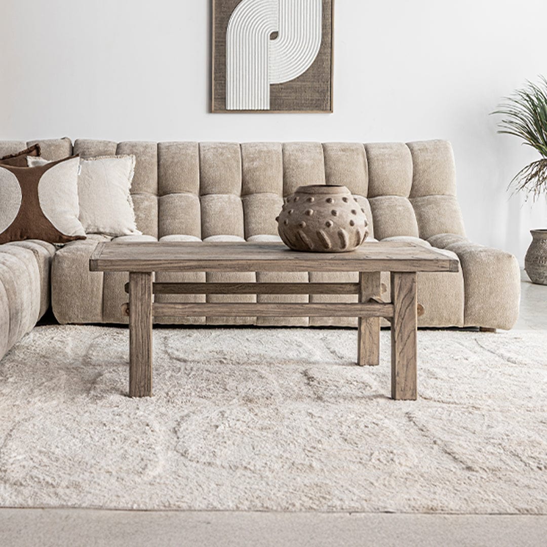 Zoco Home Furniture/Table/Coffee Vintage Elm Wood Coffee Table