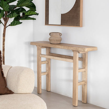 Zoco Home Furniture/Table/Console Vintage Elm Wood Console Table