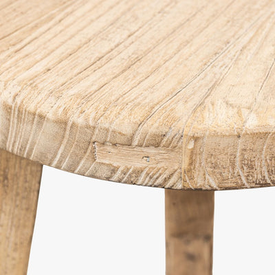 Zoco Home Furniture/Chair/Stool Vintage Elm Wood Round Stool