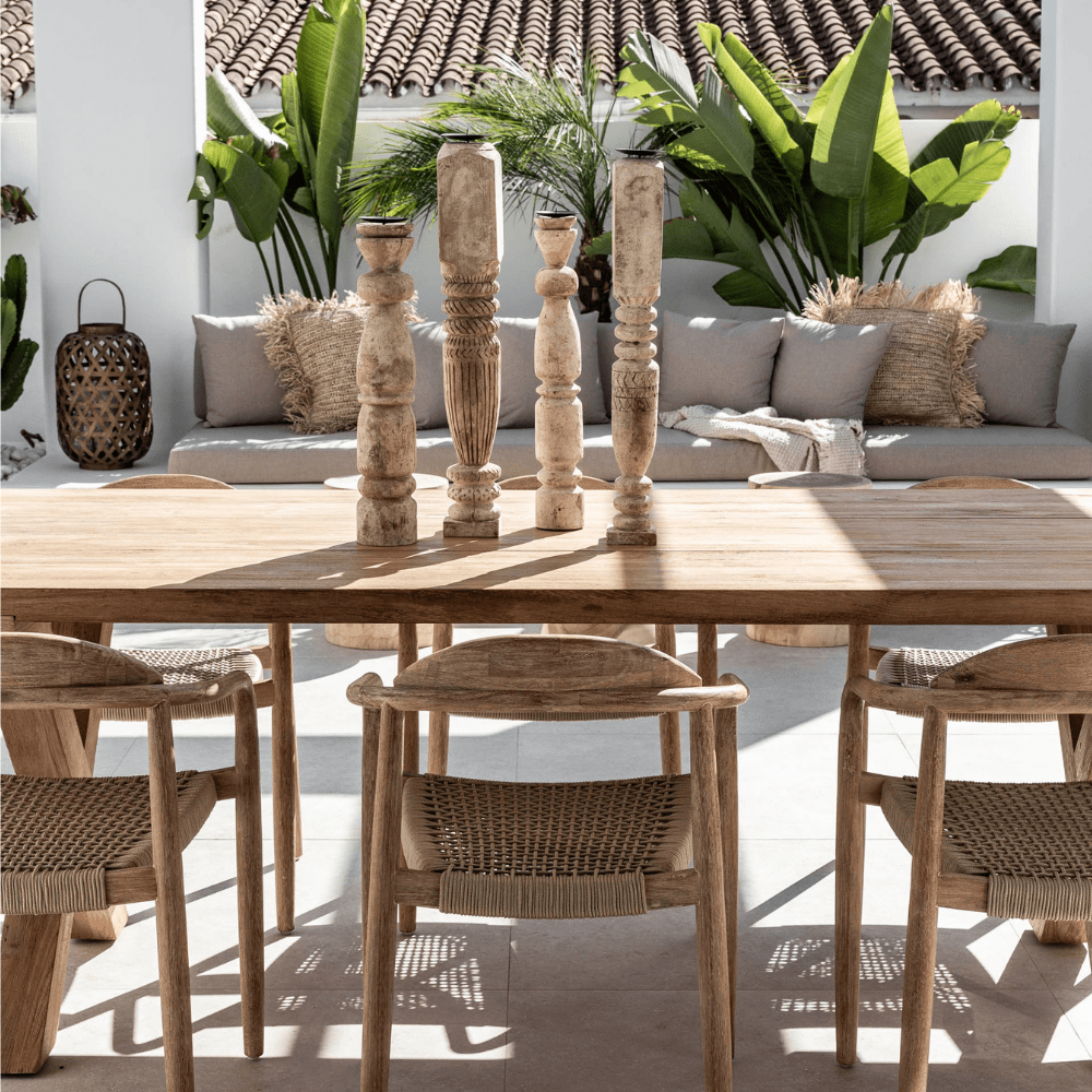 Zoco Home Decor/Accessories Vintage wooden candle holder | 50cm