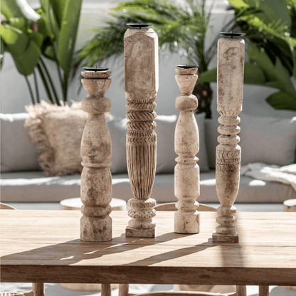 Zoco Home Decor/Accessories Vintage wooden candle holder | 55-60cm