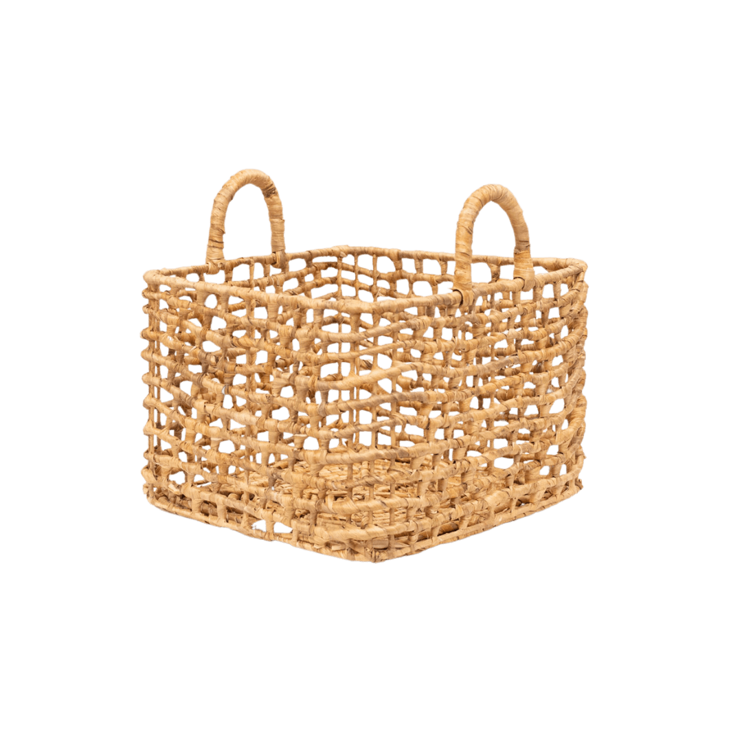 Zoco Home Decor/Accessories Water Hyacinth Square Basket | L