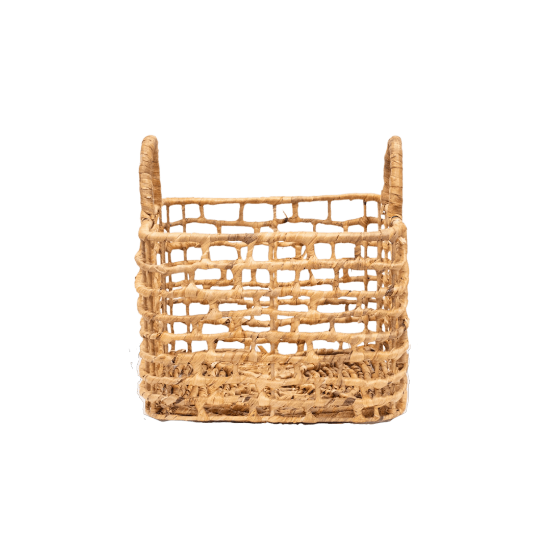 Zoco Home Decor/Accessories Water Hyacinth Square Basket | M